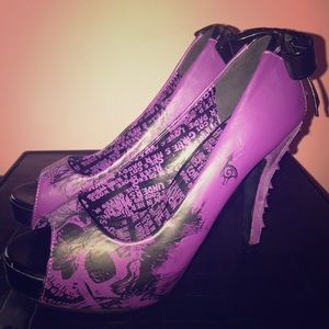 Iron Fist Open Toe Skull Pumps
